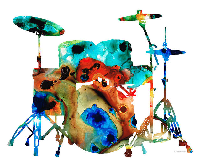 the-drums-music-art-by-sharon-cummings-sharon-cummings