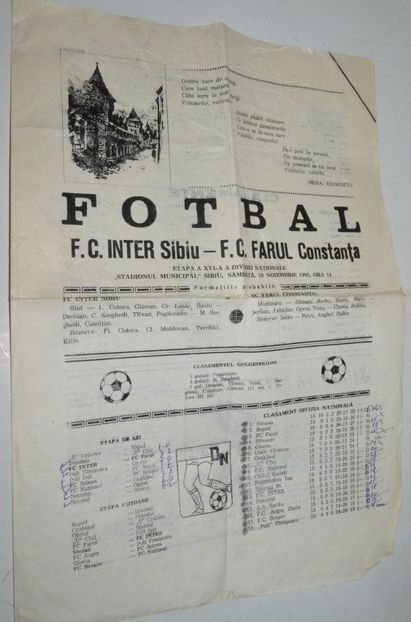 Farul Constanta Inter Sibiu 1995-1996 18.11.1995 - Otelul Galati Istorie Part 1