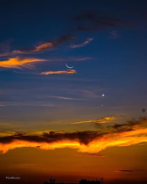 Conjunctie Luna, Venus si Saturn - Luna - Soarele si norii - 3