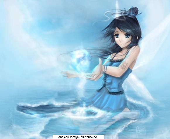 blue girl - Poze cu animeuri