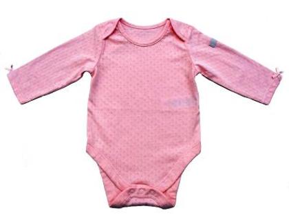Body maneca lunga Mothercare - 9 lei; Mothercare* beautiful delicate pink long sleeve baby vest with lovely stitching detail throughout. V
