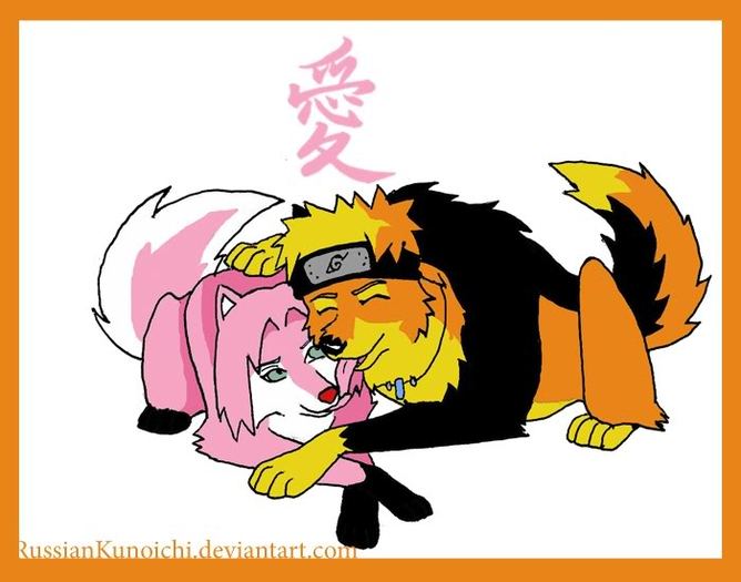 Sakura andNaruto dogs