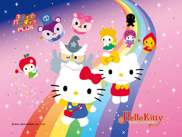 curcubeul lumii hello kitty walpaper - Poze cu Hello Kitty