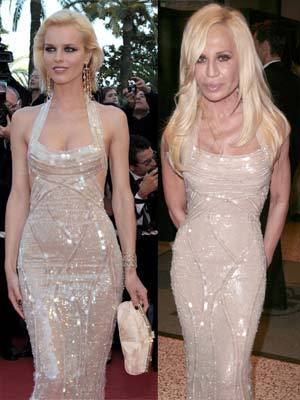 Eva Herzigova sau  Donatella Versace