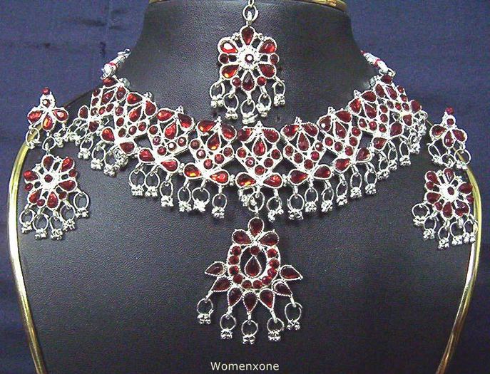 pink-kundan-Lac-work-jewelry-set-1 - Bijuterii indiene2