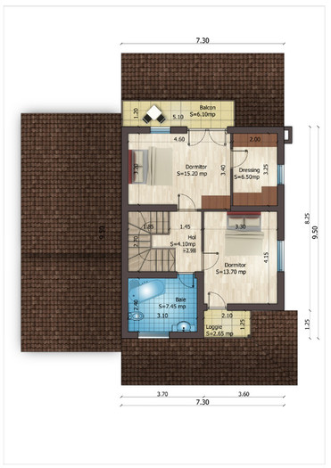 plan etaj - Casa Felicia