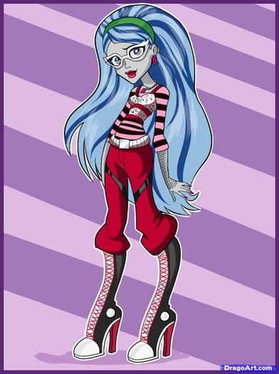 how-to-draw-ghoulia-yelps - monster high si alte poze