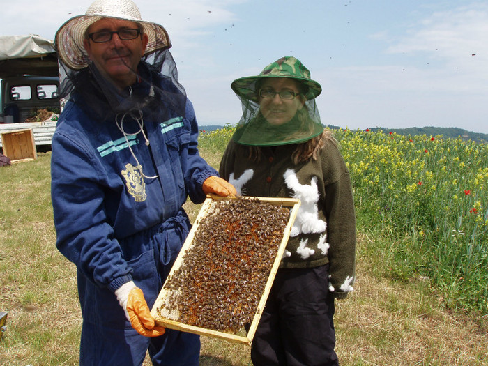 Apis  2009  iunie pastoral b; Estera & Dumitru Nistor apicultori in inspectie...
