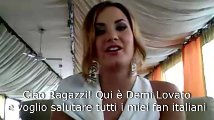 Demi Lovato - Message for her Italian Fans 140