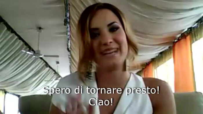 Demi Lovato - Message for her Italian Fans 899 - Demilush - Message for her Italian Fans Part oo1