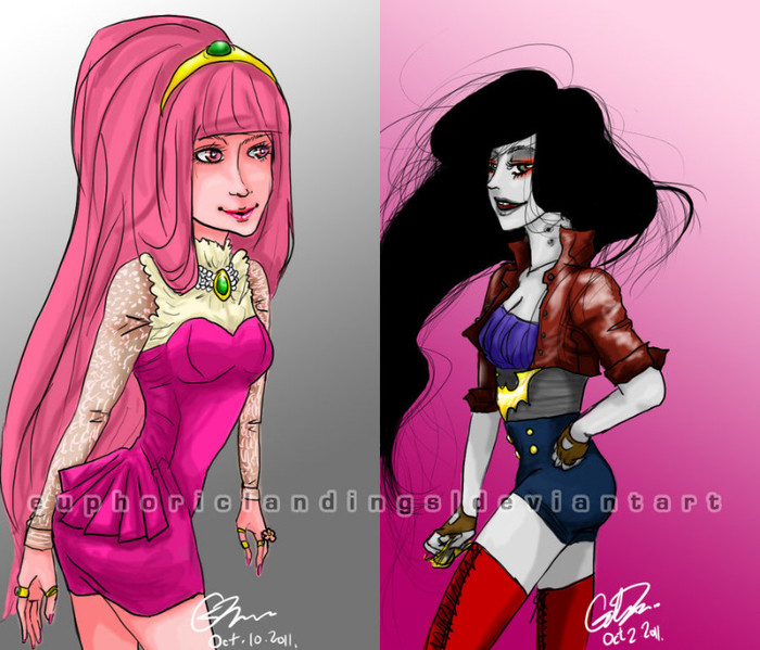 at__bubblegum_and_marceline_by_euphoriclandings-d4chjpq - Marceline The Vampire