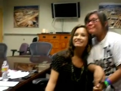 DEMI LOVATO VIP MEETING AT 8-1-10 3079