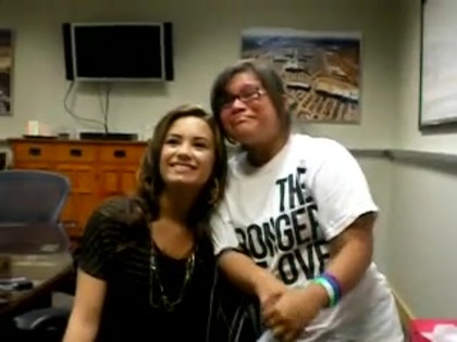 DEMI LOVATO VIP MEETING AT 8-1-10 3229