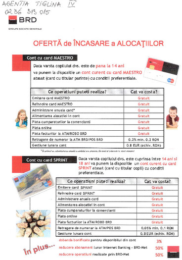 oferta alocatii brd