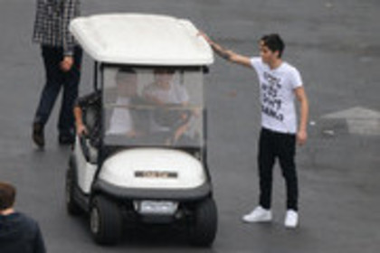  - One Direction Playing Soccer In The CBS Parking Lot