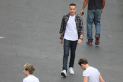  - One Direction Playing Soccer In The CBS Parking Lot