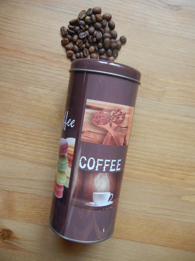 Coffee Storage Tin; Cutie depozitare cafea.
