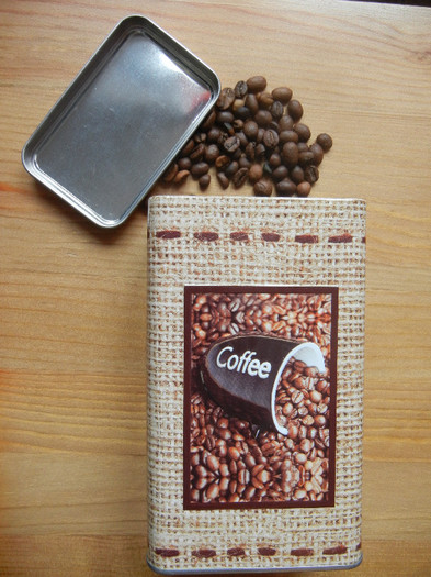 Coffee Storage Tin; Cutie depozitare cafea.
