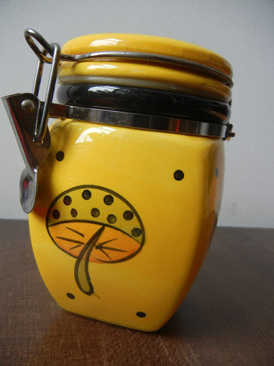 Yellow Ceramic Storage Jar