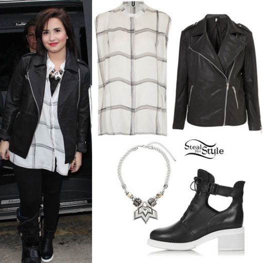 demilovatocheckshirtleatherjacket