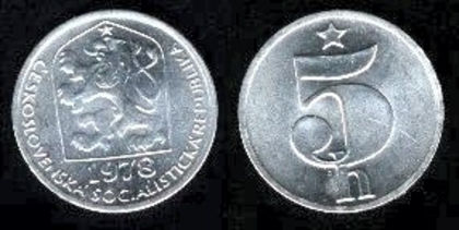 5 haleru, 1977, 598