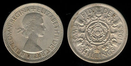 2 shilling, Anglia, Elisabeta II, 1953,178