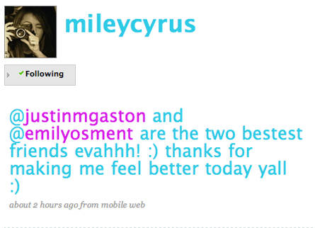 MileyCyrusSweetTweet - Surprize