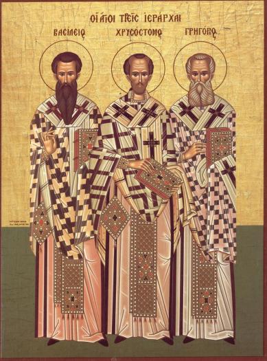 30-ianuarie-Sf. Trei Ierarhi: Vasile cel Mare, Grigorie Teologul si Ioan Gura de Aur
