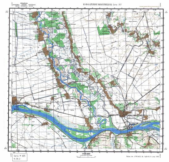 k-35-2 - Harta militara detaliata a Romaniei
