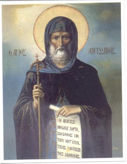 17-ianuarie-Cuv. Antonie cel Mare - Icoane si imagini religioase crestin ortodoxe