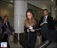 Ariana arriving at Sydney International Airport, Australia - 2O14