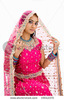 stock-photo-beautiful-bangali-bride-in-colorful-dress-and-veil-isolated-19012375