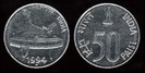 50 paise, 1997, India, 566