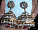 red_Green_POLKI_JHUMKA_CHANDELIER_TEMPLE_gold