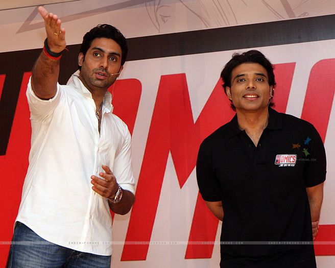 215023-abhishek-bachchan-and-uday-chopra-during-the-launch-of-yomics - Uday Chopra