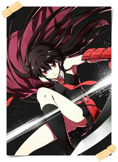 Akame; http://myanimelist.net/character/63351/Akame
