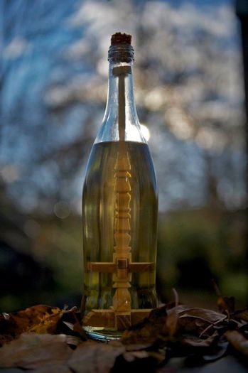 Oiagă (sau uiagă); este sticla din sticla;in poza in sticla cu ţuica este un fus maramuresan,miniatural
