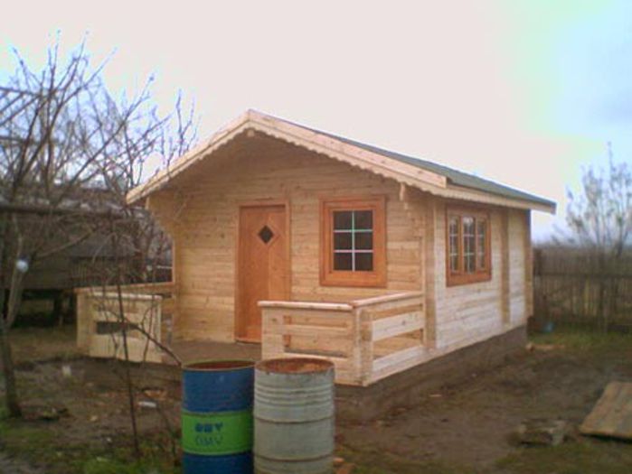 Casuta mea; Cabana micuta din lemn brad rustica cu terasa
