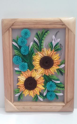 117 Tablou Quilling 16cm-21cm 30 lei; Tablou Quilling 18cm-23cm 40 lei
