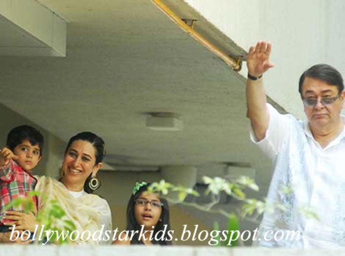 Karishma Kapoor With Her Son Kiaan Raj and Daughter Samaira at Kareena Kapoor-Saif Ali Khan Wedding 