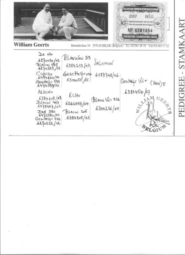 ORIGINAL BELG-6381454-2007 William Geerts 250 lei