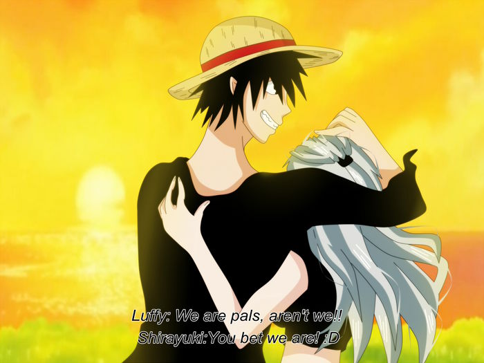 Luffy and Shirayuki - One Piece character