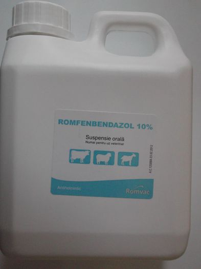 ROMFENBENDAZOL 10% 1L 105 RON - PRODUSE ROMVAC