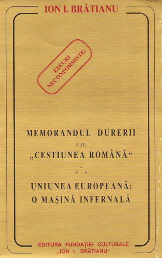 Ion I. Bratianu, carte cu dedicatie; Bucuresti, 7 ianuarie 2000
