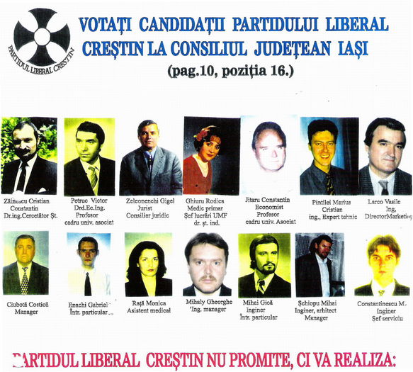 Afis electoral PLC Iasi, iunie 2000