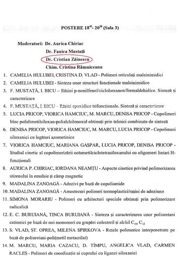 Dr Cristian Zainescu, moderator; la Zilele Academice Iesene, 28-30 septembrie 2000
