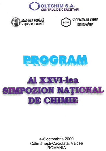 Simpozionul National de Chimie 2000 - 2000