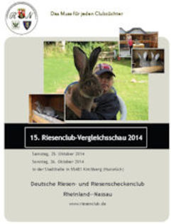 Anuntul expozitiei - GERMANIA - 15 RIESENCLUB-VERGLEICHSSCHAU 25-26_10_2014 KIRCHBERG-HUNSRUCK