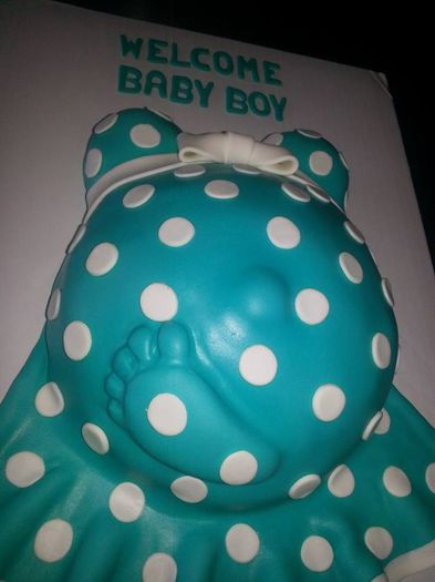 1520715_784625891620406_5240737283192531367_n - Polka Dot Pregnant Belly Cake