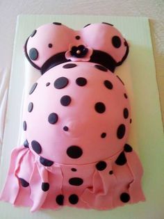 10155140_784625854953743_4336110872311576486_n - Polka Dot Pregnant Belly Cake